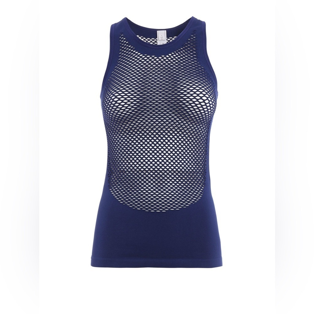 Adidas x Stella McCartney Blue Mesh Performance Activewear Tank Top XS